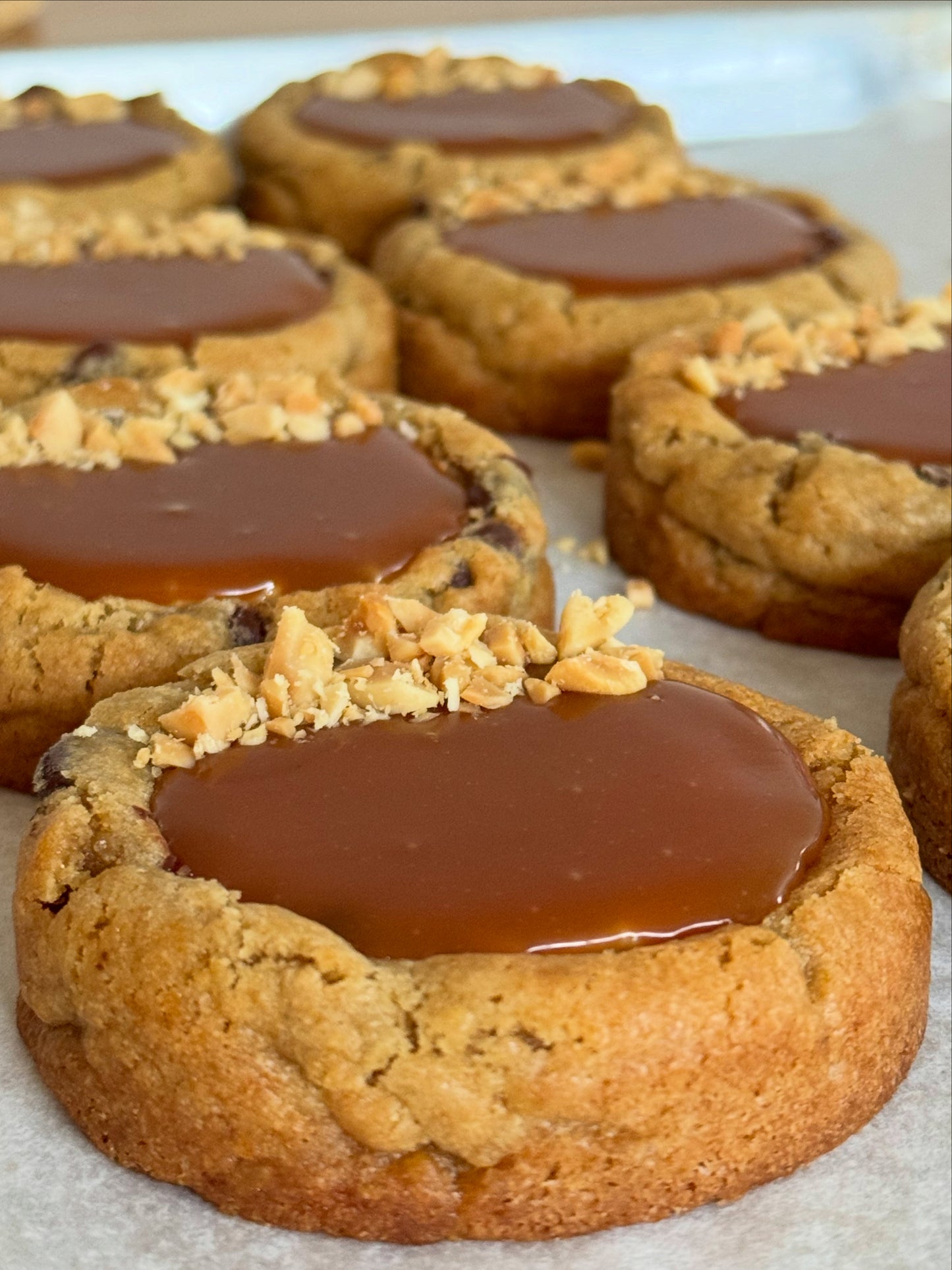 Peanut Butter & Salted Caramel Choc Chip Cookie