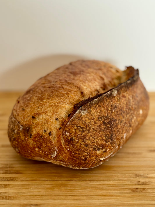 Whole meal seeded sourdough
